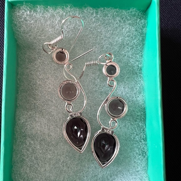 Handmade Accessories - Amethyst 925 silver earrings New